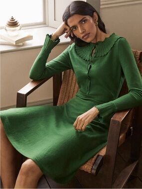 Boden Abercorn Knit Dress | Green | Size US 4L